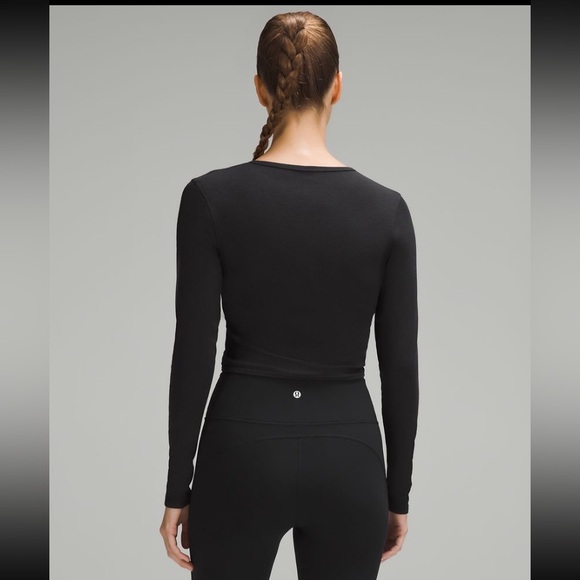 COPY - Brand new wrap front ribbed LS top - Picture 5 of 5